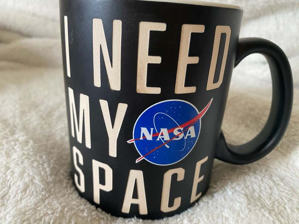 NASA I Need My Space Black Ceramic Coffee Mug